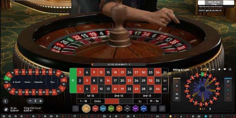 Bàn cược Roulette BET 88 sẽ được chia thành nhiều ô từ 0 cho đến 36